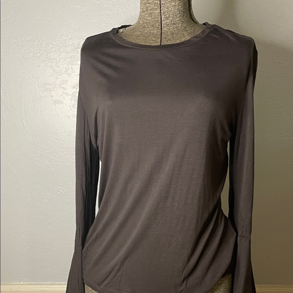 Dark Grey Long Sleeve Top
